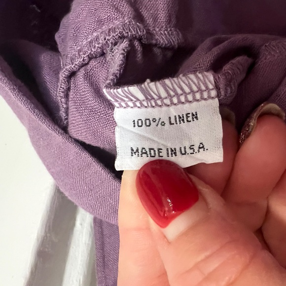 BRYN WALKER Light Linen Artist Top Blouse Light Purple - Picture 9 of 10